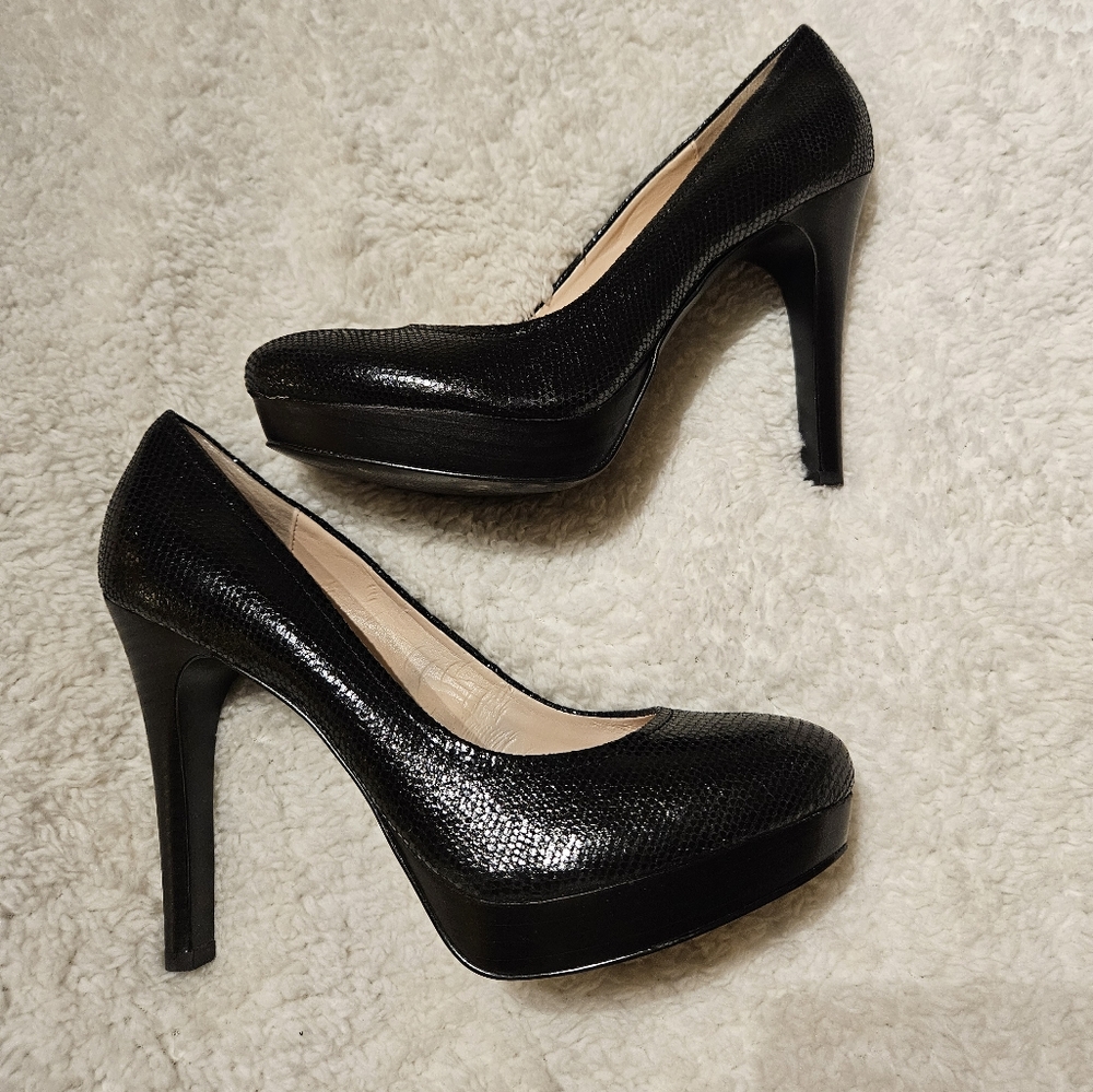 Black Lizard Print Calvin Klein Pump - sz7.5